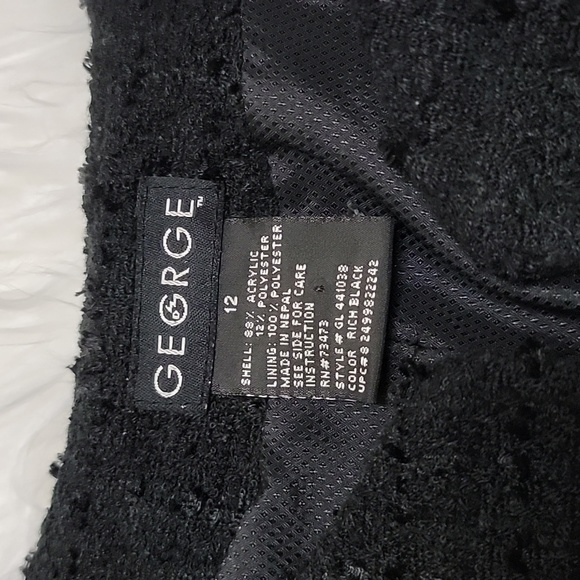 George | Vintage Black Tweed Jacket - Picture 10 of 11